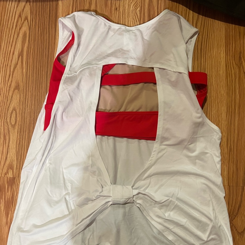 Red black and white hip hop costume